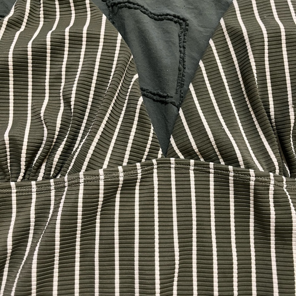 XL stripped tummy control one piece bathing suit